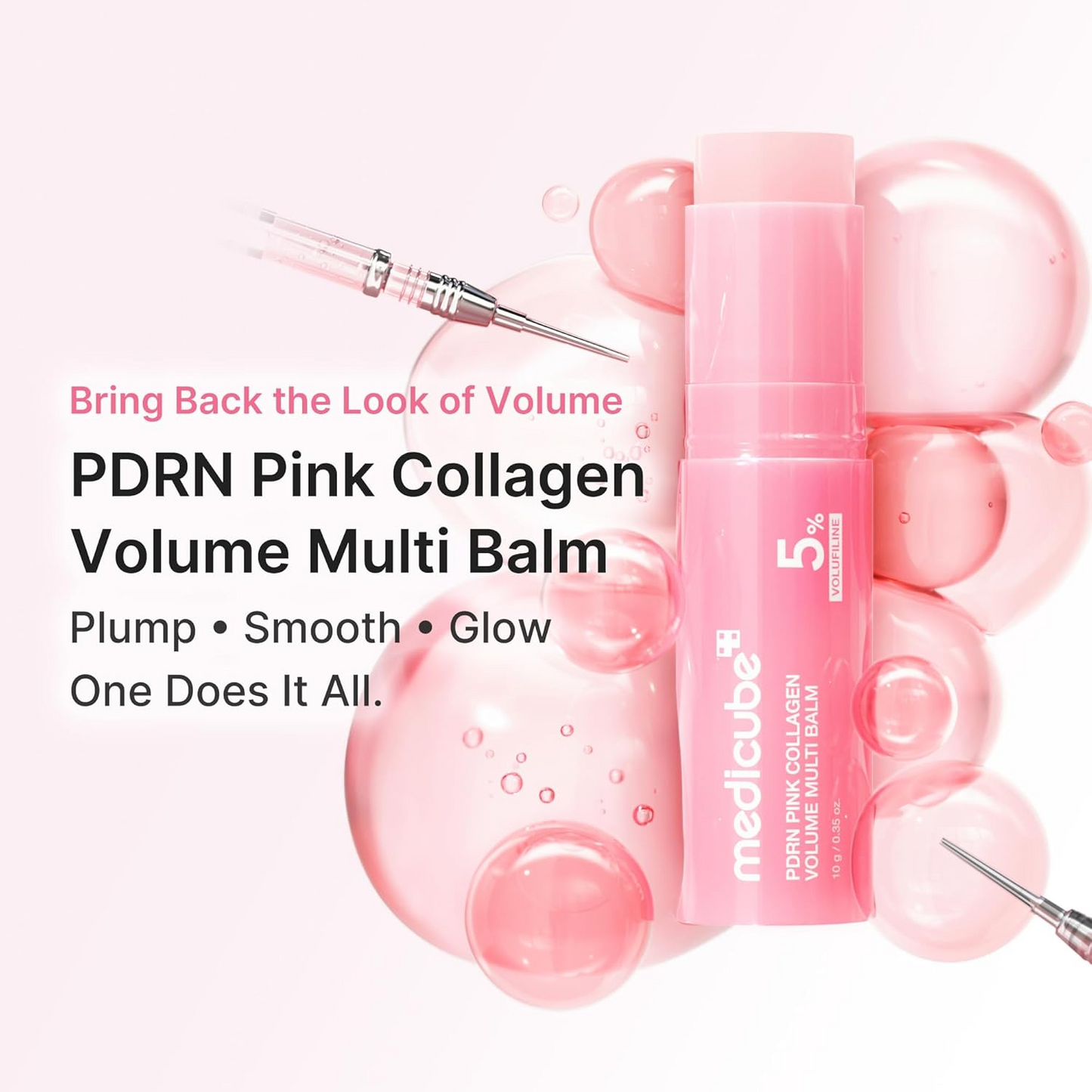 medicube PDRN Pink Collagen Volume Multi Balm Stick | Volufiline, PDRN, NAD, Collagen