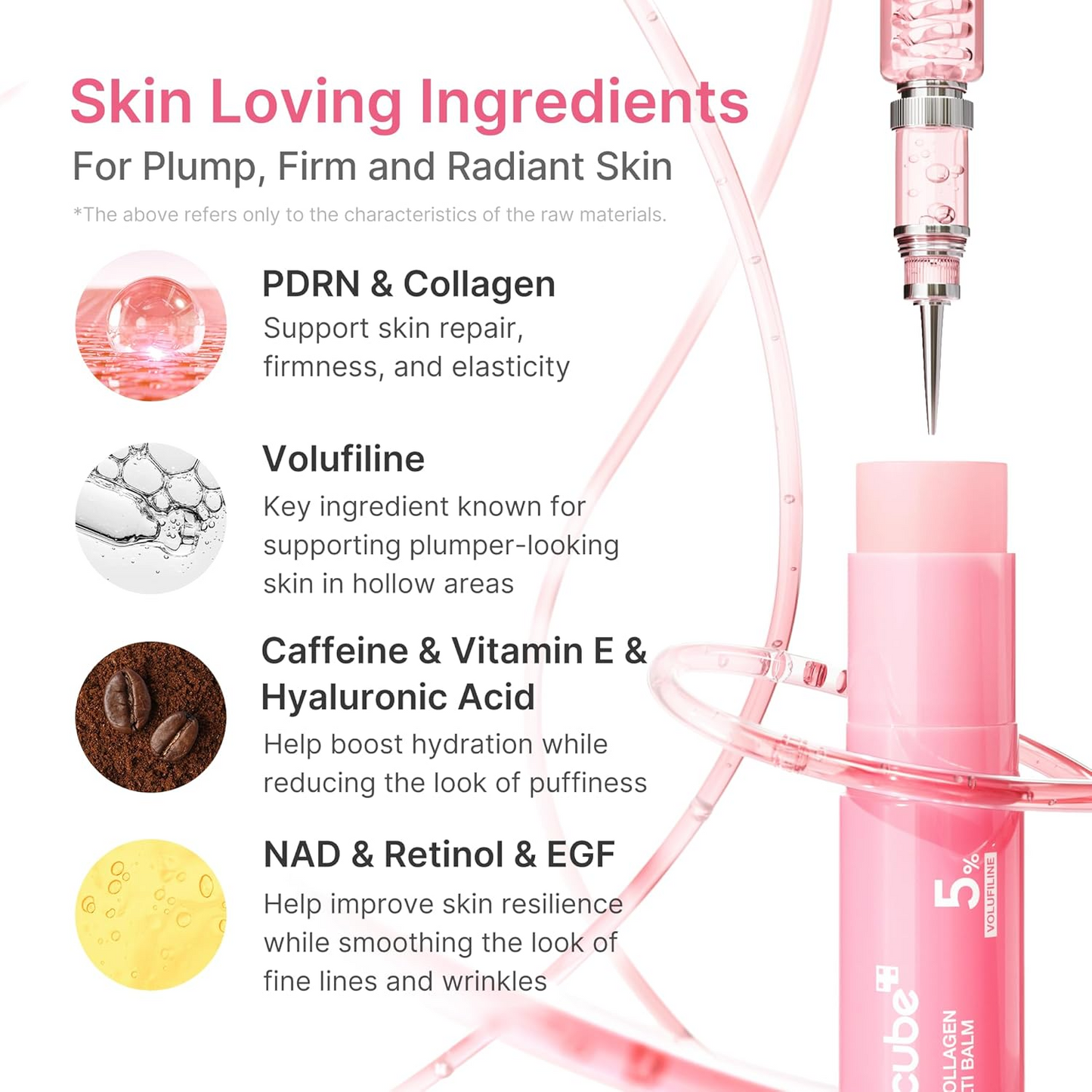 medicube PDRN Pink Collagen Volume Multi Balm Stick | Volufiline, PDRN, NAD, Collagen